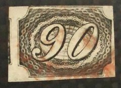 Brasil numeral inclinado 90 réis tipo II U