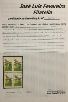 Brasil Variedades C-827A sem impressão de legendas quadra com certificado U - comprar online