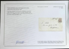 Brasil (79OFI) Carta do Rio de Janeiro de 15 de setembro de 1892 para a mesma cidade. Selo tintureiro com a variedade Quadro invertido. na internet