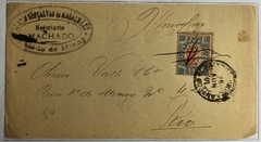 Brasil (79 FI) Envelope circulado de Santo Antonio do Machado (MG) ao Rio de Janeiro, 10 Novembro 1894. Obliteração Monarquista? Franquia isolada tintureiro.