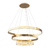 Lustre Pendente de Led Glamour Dourado 3 Anéis - Juliana Baczynski Iluminação Decorativa