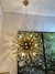 Lustre de Cristal Esfera Dourado 60cm