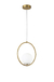 Pendente Globo Ring Dourado Globo Branco - comprar online