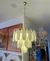 Lustre Pendente Pena Dourado 60cm - comprar online