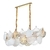 Lustre Pendente Retangular Toscana Dourado - comprar online