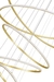 Pendente de Led 6 Anéis Dourado cabo 5 metros ajustável Pé Direito Alto Escada - comprar online