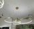 D1408 Lustre Pendente LED Aros Arcos Dourado 4 módulos - comprar online