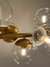 Lustre Pendente Moderno Jabuticaba Palle Dourado Cúpulas Transparente na internet