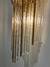 Arandela de Cristal Encanto Dourado Tubos 59cm - Juliana Baczynski Iluminação Decorativa