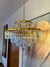 Pendente Lustre de Cristal Dourado Luxo 60cm - Juliana Baczynski Iluminação Decorativa