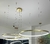 Imagem do D1408 Lustre Pendente LED Aros Arcos Dourado 4 módulos