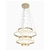 Lustre Pendente de Led Glamour Dourado 5 anéis Cabo Regulável 5,00m