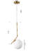 Lustre Pendente Ball Globo Salvador Dourado Fosco - loja online