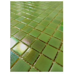 Venecitas Edic. Limitada Verde Agua Tornasol 2 x 2 cm. - Buenos Aires Mosaicos