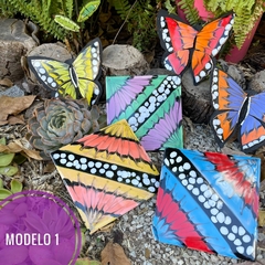 Kit 3 Mariposas + 3 Azulejos + Silicona + Patron - comprar online