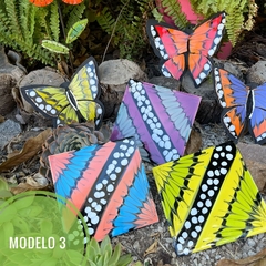 Kit 3 Mariposas + 3 Azulejos + Silicona + Patron - Buenos Aires Mosaicos