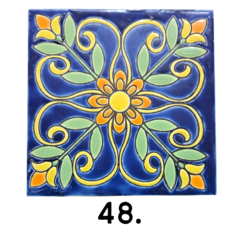 Imagen de Azulejos Cuerda Seca 15 x 15 cm. Artesanales