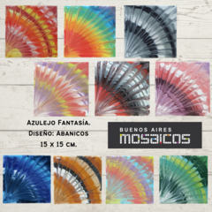 Azulejos 15 X 15 Fantasía: ABANICOS - Buenos Aires Mosaicos