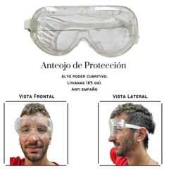 Anteojos Protección Super Cubritivos y Livianos. Goma - comprar online