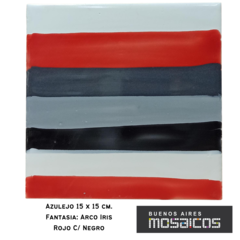 Imagen de Azulejos 15 X 15 Fantasía: ARCO IRIS (líneas Gruesas)
