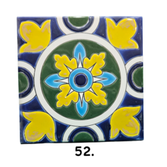 Azulejos Cuerda Seca 15 x 15 cm. Artesanales - Buenos Aires Mosaicos
