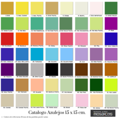 Azulejos Lisos de colores 15 x 15 cm