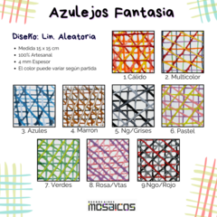 Azulejos 15 X 15 Fantasía: LINEAS ALEATORIAS
