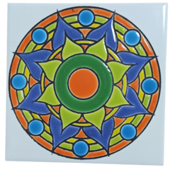 Azulejos Cuerda Seca 15 x 15 cm. Artesanales - comprar online
