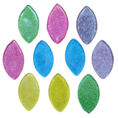 Vitro Color Con Glitter - Hojitas x 10 unidades - Vidrio