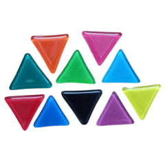 Vitro Color Triangulos x 10 unidades
