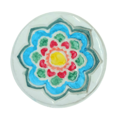 Pieza Ceramica Medallon 10 cm. Artesanal