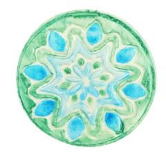 Pieza Ceramica Medallon 10 cm. Artesanal en internet