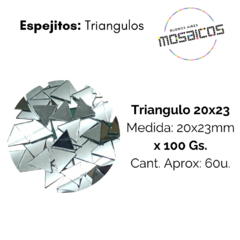 Espejitos Triangulos 20x23 mm x 100 U.