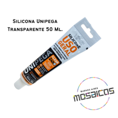 Silicona Acetica (comun) Transparente Pomo 50 Ml. UNIPEGA-