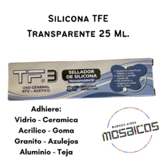 Silicona Acetica (comun) Transparente Pomo 25 ml.