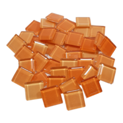 Venecitas Vidrio 1,6 x 1,6 cm x 100 gs- Frappe Naranja - 3 mm de Espesor