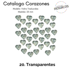 Corazones De Vidrio Traslucidos 25 Mm X 100gs - Gemas - en internet