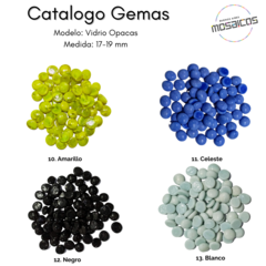 Gemas Opacas Amarillas 17-19 mm x peso - comprar online