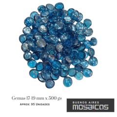 Gemas De Vidrio De Colores Traslucidas X 500 Gs 17-19 Mm - Buenos Aires Mosaicos
