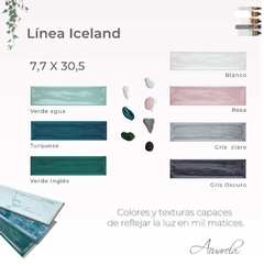 Iceland Acuarela 7,7 x 30,5 cm x mts2 - Ingresar y seleccionar color.