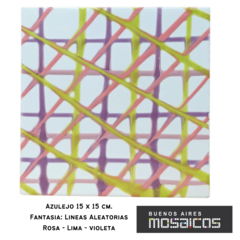 Azulejos 15 X 15 Fantasía: LINEAS ALEATORIAS - Buenos Aires Mosaicos