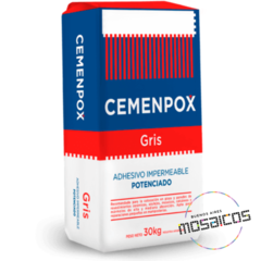 Adhesivo Cemenpox Impermeable Gris x 30 Kilos. Pegamento