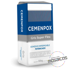Adhesivo Cemenpox Super Flex Gris x 30 Kilos. Pegamento