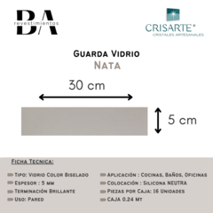 Ceramica de Vidrio Crisarte Guarda 5 x 30 cm - X caja 0.24 mts2