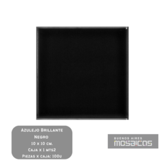 Azulejo Negro Brillante 10 X 10 x mts2 - - comprar online