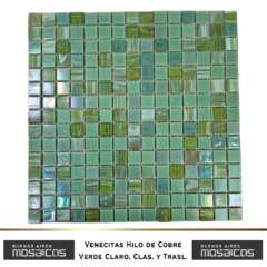 Venecitas Edic. Limitada Verde Claro, Clasicas y Traslucidas 2x2 cm.
