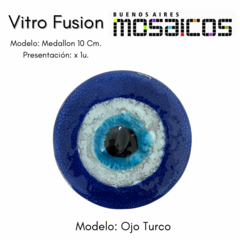 Vitro Fusion c/ Burbuja: Medallon 10 cm - Vidrio en internet