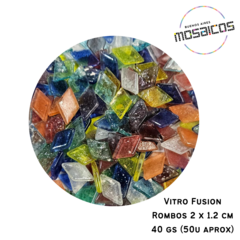 Vitro Fusion: Rombos Surtidos x 40 gs 2 x 1.2 cm. (50u aprox)