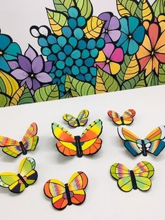 Set 3 Mariposas Chapa. - Mosaiquismo - Bs As Mosaicos - tienda online