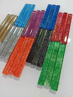 Imagen de Vitro Color Con Glitter - Palitos 1 x 7 cm x 10 unidades - Vidrio